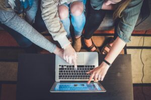 people working with a marketing consultant